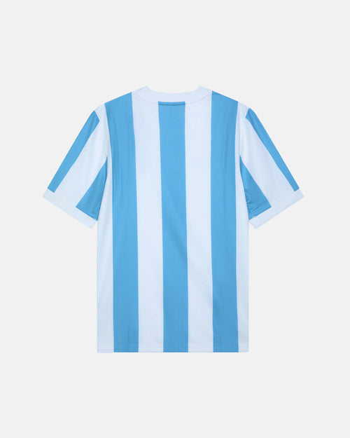 Argentina embroidered albiceleste concept jersey back view — limited edition handcrafted in Paris and Versailles — VOLTA Albiceleste Rising Edition