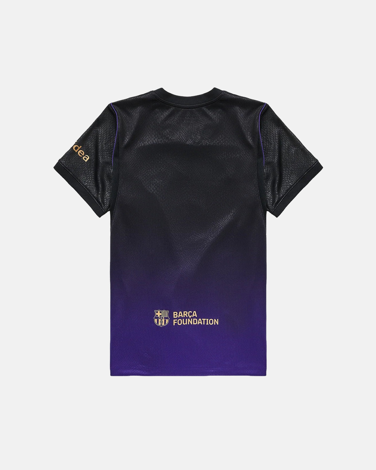 Back of the VOLTA Barcelona ‘Violeta Nocturna’ black and purple gradient jersey