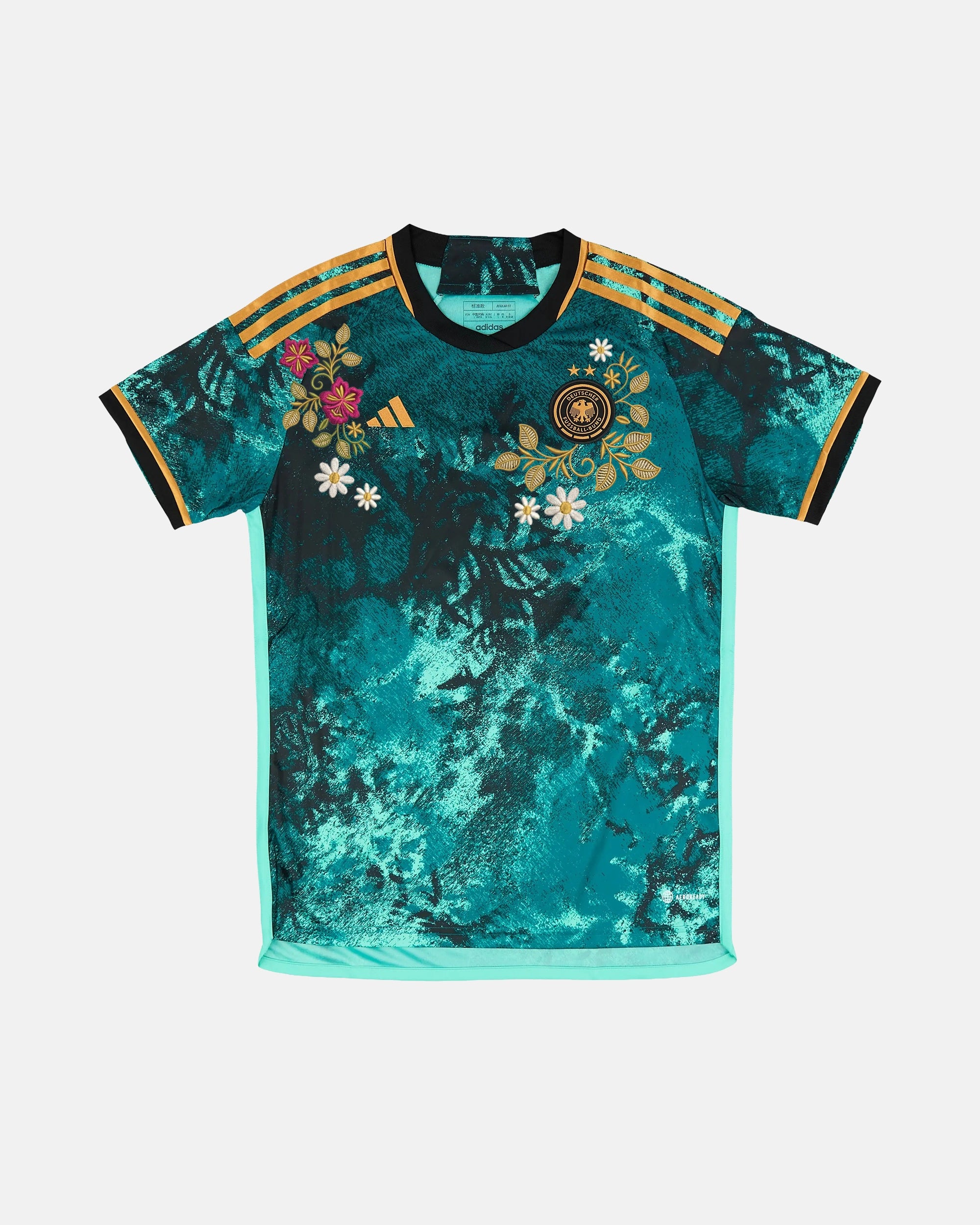 Germany 'Schwarzwald' Edition hand-embroidered concept football jersey front view — VOLTA Paris