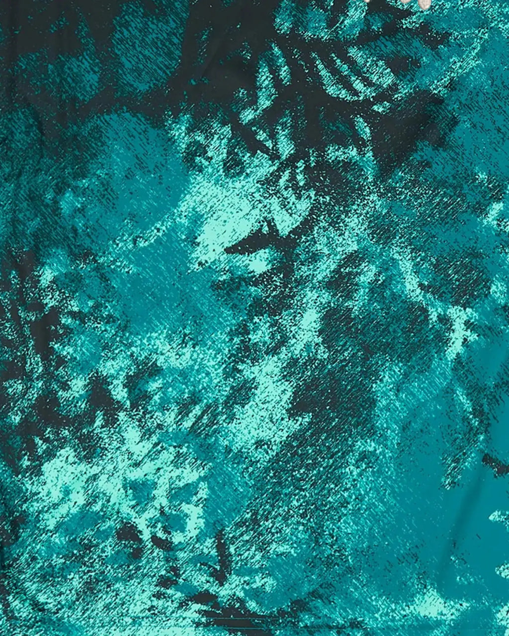 Forest-print teal and black tie-dye textile base — Germany 'Schwarzwald' Edition — VOLTA Paris