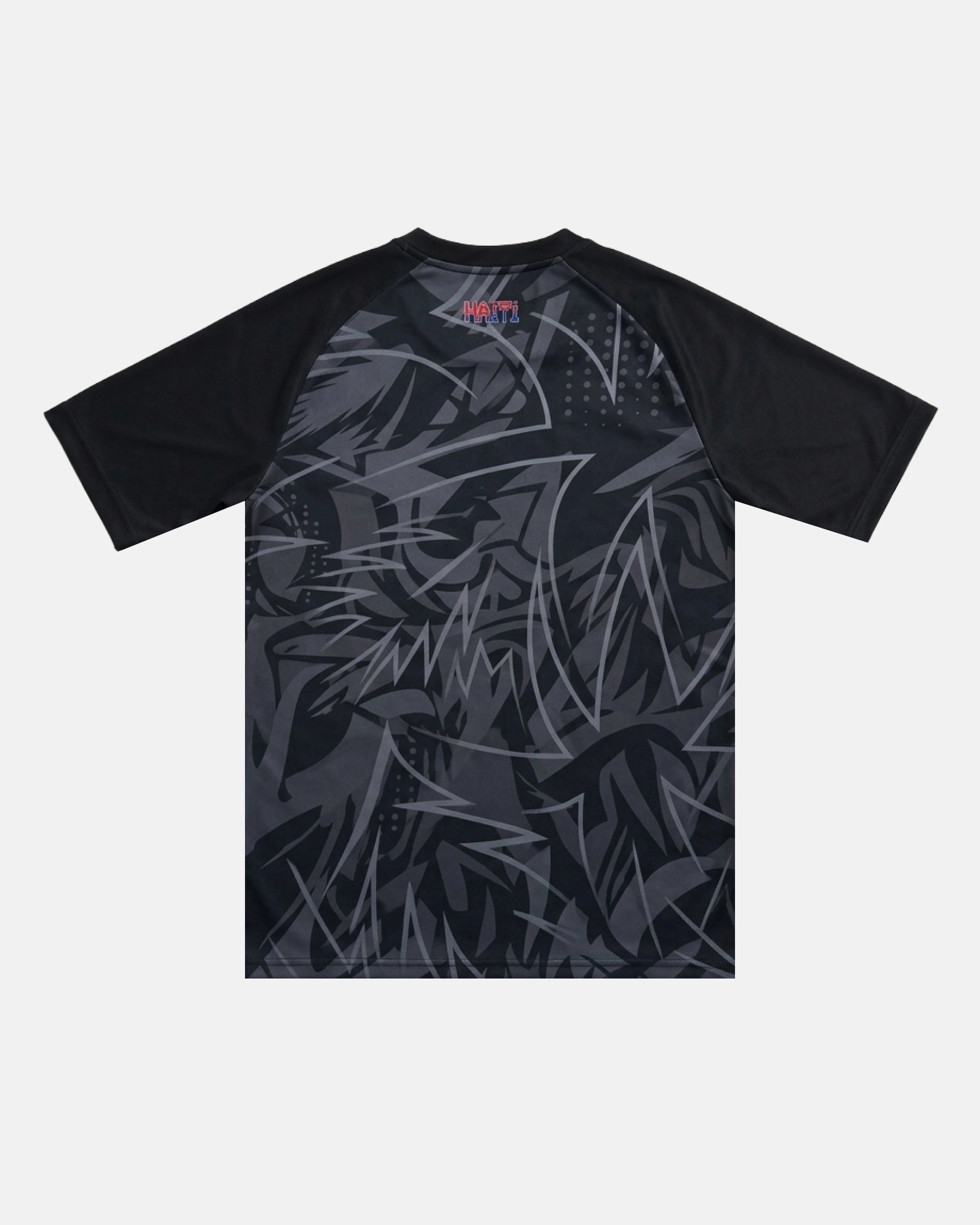Haiti '1804' Edition hand-embroidered concept football jersey back view — VOLTA Paris