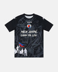 Haiti '1804' Edition hand-embroidered concept football jersey front view — VOLTA Paris
