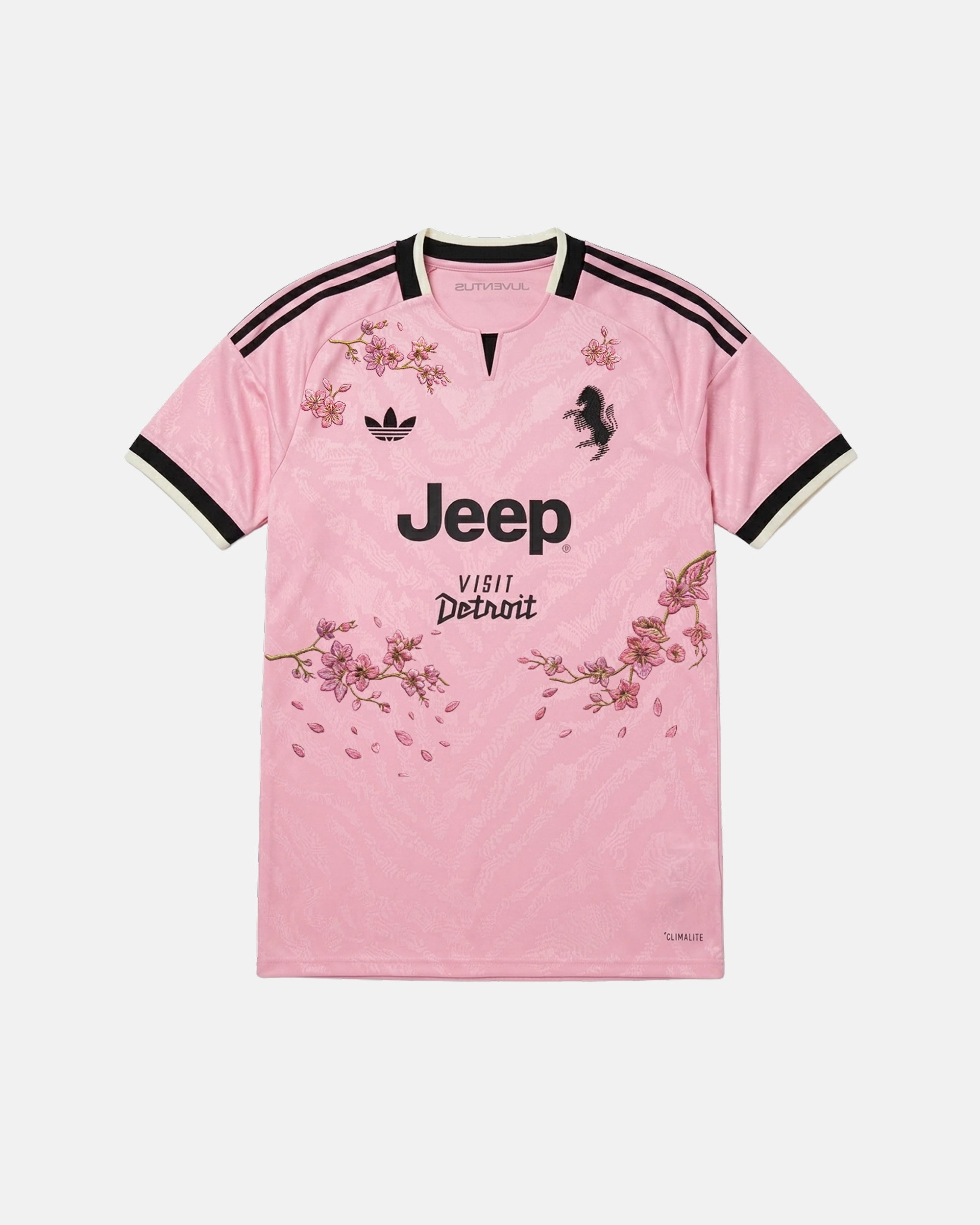Juventus 'Savoy Garden' Edition hand-embroidered concept football jersey front view — VOLTA Paris