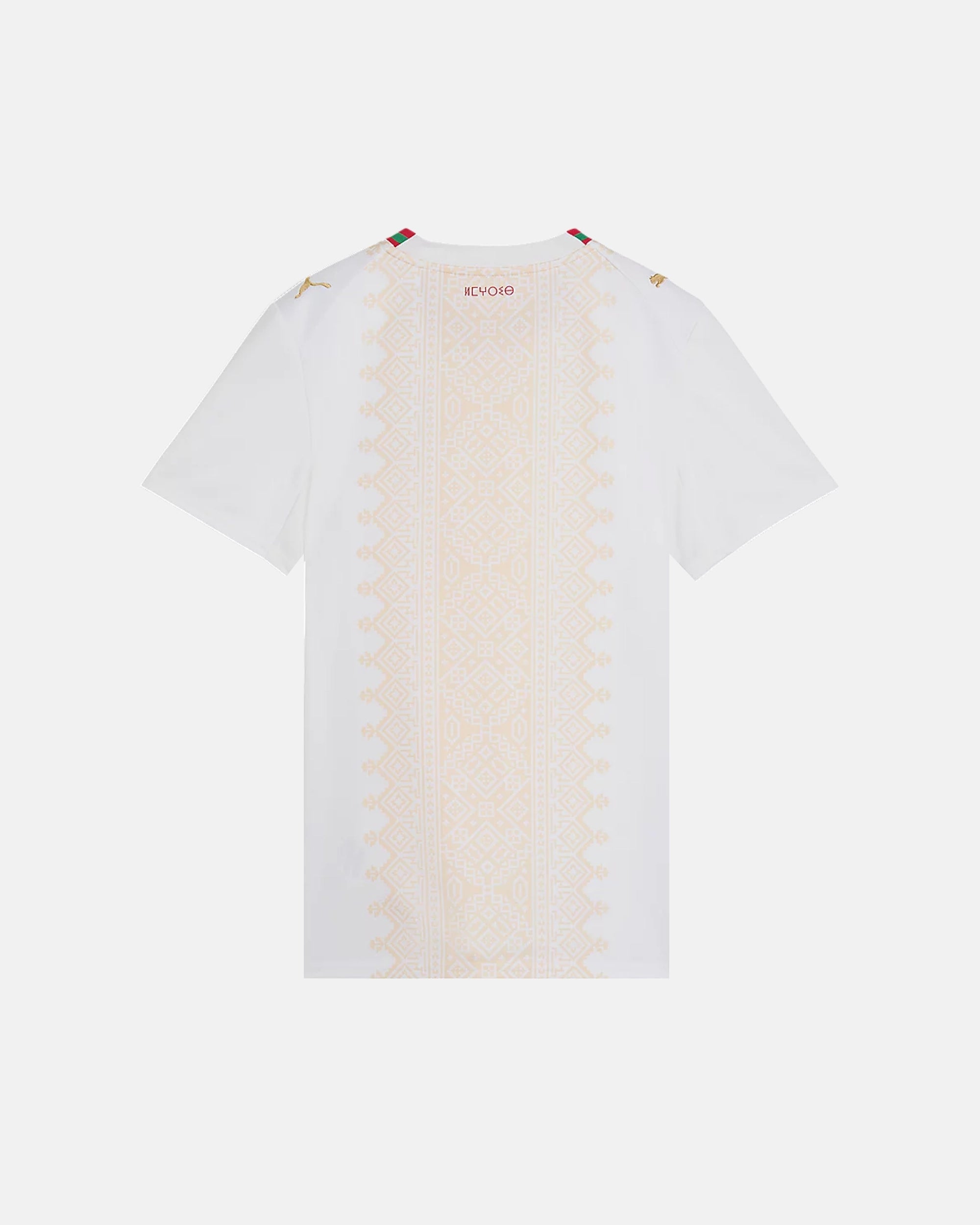 Morocco 'Atlas Rose' Edition hand-embroidered away concept football jersey back view — VOLTA Paris
